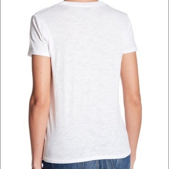 NWOT Madewell White Cotton Basic Tee Shirt XS - Picture 2 of 8